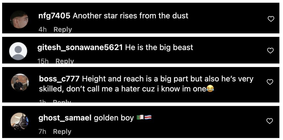 Comments from Instagram